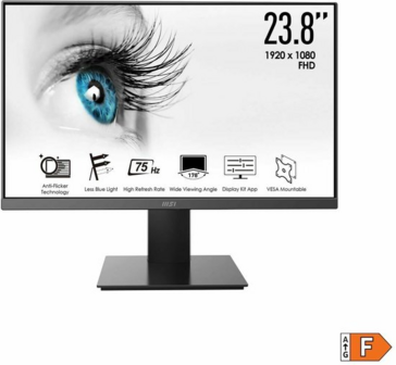 MSI PRO MP241X - 24 inch - 1920x1080 - 16:9 - VGA - HDMI - ZWART